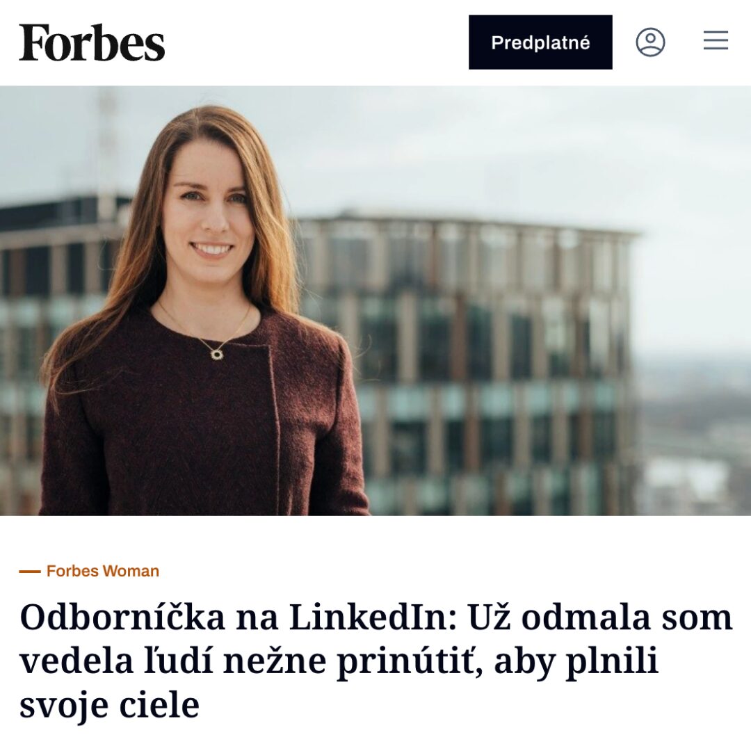 Forbes - Odborníčka na LinkedIn®
